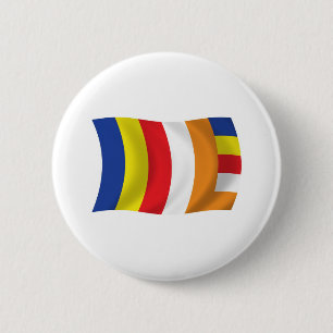 Badge Rond 5 Cm Drapeau de la religion bouddhiste Bouton