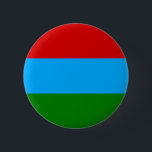 Badge Rond 5 Cm Drapeau de la République de Carélie<br><div class="desc">Drapeau patriotique de la République de Carélie</div>