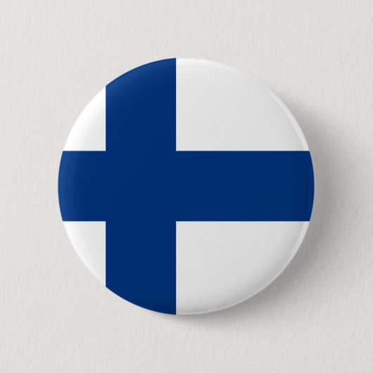 Badge Rond 5 Cm Drapeau de la République de Finlande (Devant)
