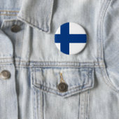 Badge Rond 5 Cm Drapeau de la République de Finlande (En situation)
