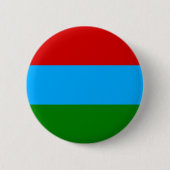 Badge Rond 5 Cm Drapeau de la République de Karelia (Devant)