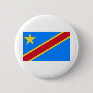 Badge Rond 5 Cm Drapeau De La République Démocratique Du Congo