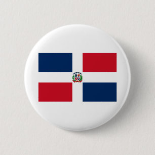 Badge Rond 5 Cm Drapeau de la République Dominicaine