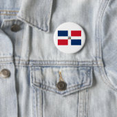 Badge Rond 5 Cm Drapeau de la République Dominicaine (En situation)