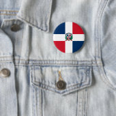 Badge Rond 5 Cm Drapeau de la République Dominicaine (En situation)