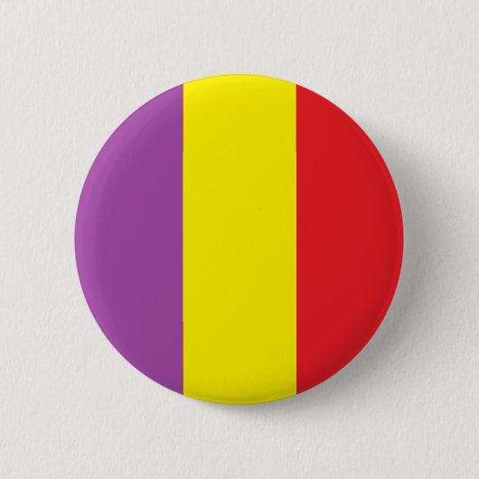 Badge Rond 5 Cm Drapeau de la République espagnole - Bandera (Devant)