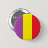 Badge Rond 5 Cm Drapeau de la République espagnole - Bandera (Devant & derrière)