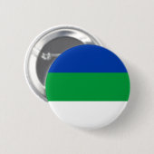 Badge Rond 5 Cm Drapeau de la République Komi (Devant & derrière)