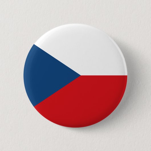 Badge Rond 5 Cm Drapeau de la République tchèque (Devant)