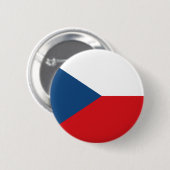 Badge Rond 5 Cm Drapeau de la République tchèque (Devant & derrière)