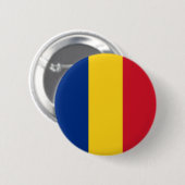 Badge Rond 5 Cm Drapeau de la Roumanie (Devant & derrière)