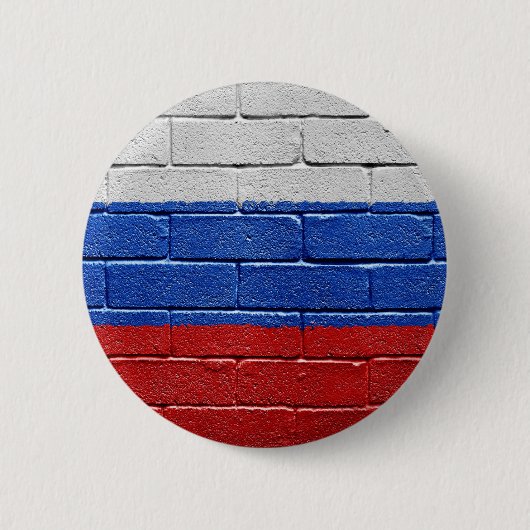 Badge Rond 5 Cm Drapeau de la Russie (Devant)