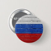 Badge Rond 5 Cm Drapeau de la Russie (Devant & derrière)