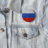 Badge Rond 5 Cm Drapeau de la Russie (En situation)