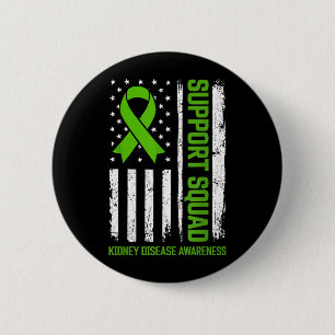 Badge Rond 5 Cm Drapeau de la sensibilisation à la maladie rénale