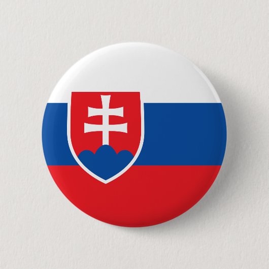 Badge Rond 5 Cm Drapeau de la Slovaquie (Devant)