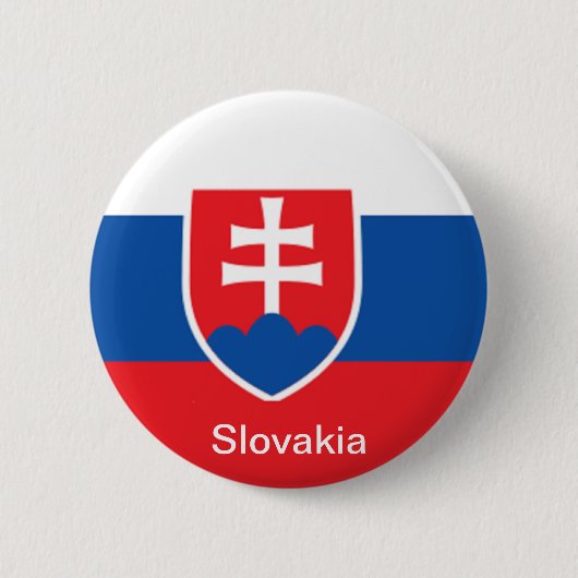 Badge Rond 5 Cm Drapeau de la Slovaquie (Devant)