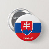 Badge Rond 5 Cm Drapeau de la Slovaquie (Devant & derrière)