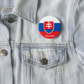 Badge Rond 5 Cm Drapeau de la Slovaquie (En situation)