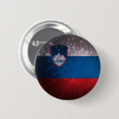Badge Rond 5 Cm Drapeau de la Slovénie (Devant & derrière)