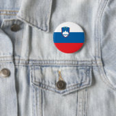Badge Rond 5 Cm Drapeau de la Slovénie (En situation)