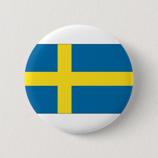 Badge Rond 5 Cm Drapeau de la Suède (Devant)
