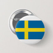 Badge Rond 5 Cm Drapeau de la Suède (Devant & derrière)