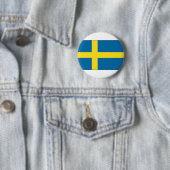 Badge Rond 5 Cm Drapeau de la Suède (En situation)