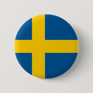 Badge Rond 5 Cm Drapeau de la Suède