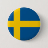Badge Rond 5 Cm Drapeau de la Suède (Devant)
