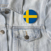 Badge Rond 5 Cm Drapeau de la Suède (En situation)