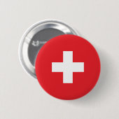 Badge Rond 5 Cm Drapeau de la Suisse (Devant & derrière)