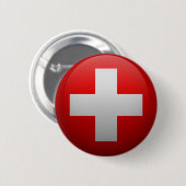 Badge Rond 5 Cm Drapeau de la Suisse (Devant & derrière)
