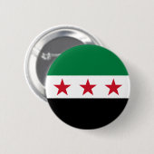 Badge Rond 5 Cm Drapeau de la Syrie (Devant & derrière)