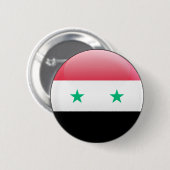 Badge Rond 5 Cm Drapeau de la Syrie (Devant & derrière)