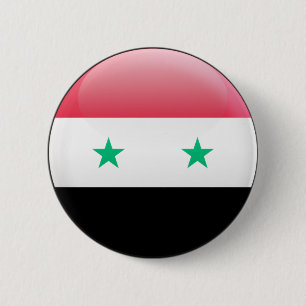 Badge Rond 5 Cm Drapeau de la Syrie