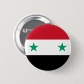 Badge Rond 5 Cm Drapeau de la Syrie (Devant & derrière)