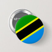 Badge Rond 5 Cm Drapeau de la Tanzanie (Devant & derrière)