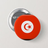 Badge Rond 5 Cm Drapeau de la Tunisie (Devant & derrière)
