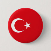 Badge Rond 5 Cm Drapeau de la Turquie (Devant)