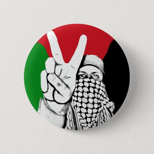 Badge Rond 5 Cm Drapeau de la victoire palestinienne (Devant)