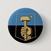 Badge Rond 5 Cm Drapeau de la ville de Donetsk (Devant)