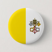 Badge Rond 5 Cm Drapeau de la ville du Vatican (Devant)