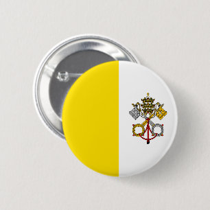 Badge Rond 5 Cm Drapeau de la ville du Vatican