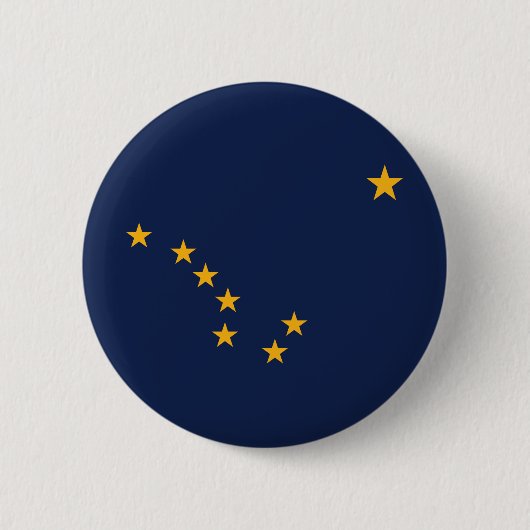 Badge Rond 5 Cm Drapeau de l'Alaska (Devant)