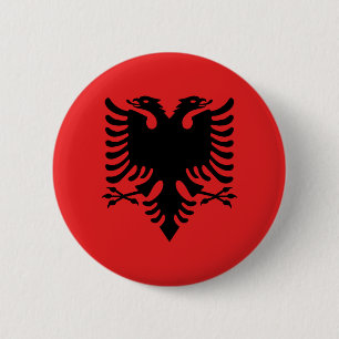 Badge Rond 5 Cm Drapeau de l'Albanie - le Flamuri i Shqipërisë