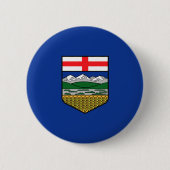 Badge Rond 5 Cm Drapeau de l'Alberta (Devant)