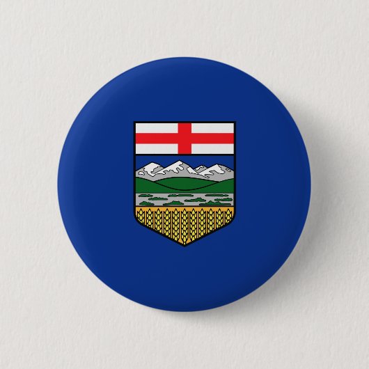 Badge Rond 5 Cm Drapeau de l'Alberta (Devant)
