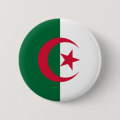 Badge Rond 5 Cm Drapeau de l'Algérie (Devant)