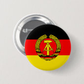 Badge Rond 5 Cm Drapeau de l'Allemagne de l'Est (Devant & derrière)